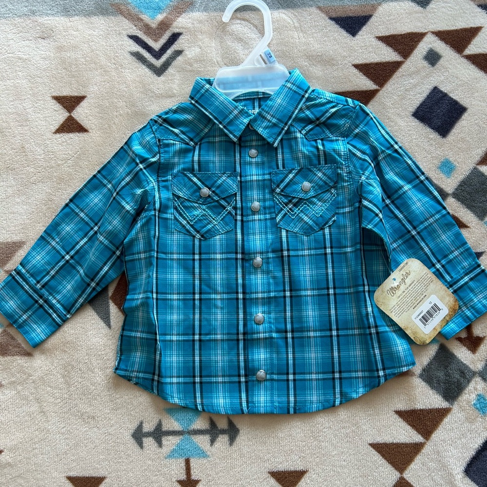 Wrangler boys pearl snap